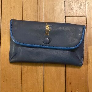 Navy Blue Anthropology Sunglass Case with Gold Accent